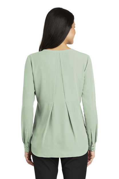 Port Authority Ladies Long Sleeve Button-Front Blouse