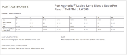 Port Authority Ladies Long Sleeve Dress Shirt